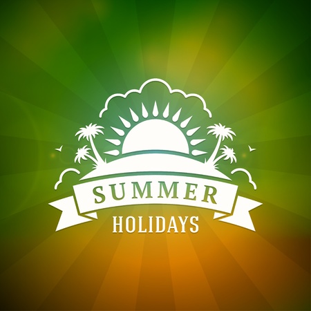 Retro summer design poster  Vector illustration のイラスト素材
