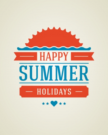 Retro summer design poster  Vector illustration のイラスト素材