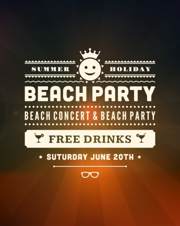 Retro summer design poster  Vector illustration のイラスト素材