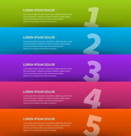 paper lines and numbers design templateのイラスト素材