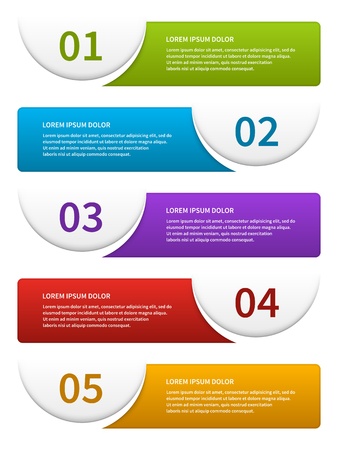 paper lines and numbers design templateのイラスト素材