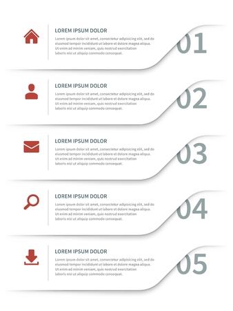 paper lines and numbers design template for web siteのイラスト素材