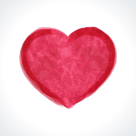 Heart shape painted Valentine Day vector illustration のイラスト素材