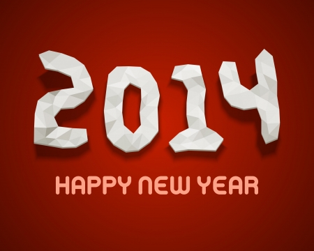 Happy new year - 2014 design vector background のイラスト素材