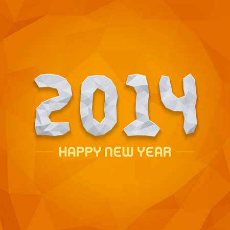 Happy new year - 2014 design vector background のイラスト素材