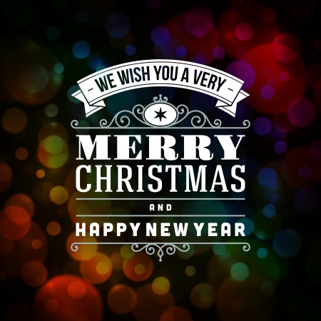 Merry Christmas message and light background  Vector illustration Eps 10  のイラスト素材