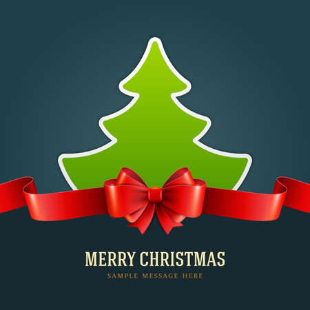 Christmas green tree and star background  Vector illustration Eps 10 のイラスト素材