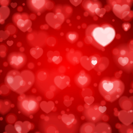 Heart shape and light vector background  Valentines dayのイラスト素材