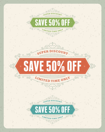Big sale advertising vintage graphics  Vector design element  Discount sale sign    Flourishes calligraphic  のイラスト素材
