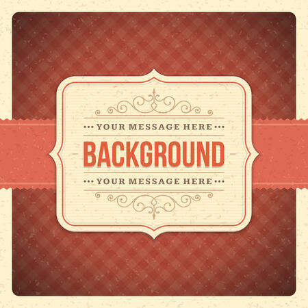 Vintage background design template  Retro card and place for text  のイラスト素材