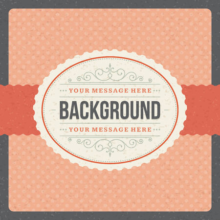 Vintage background design template  Retro card and place for text  のイラスト素材