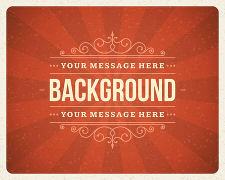 Vintage background design template  Retro card and place for text  のイラスト素材