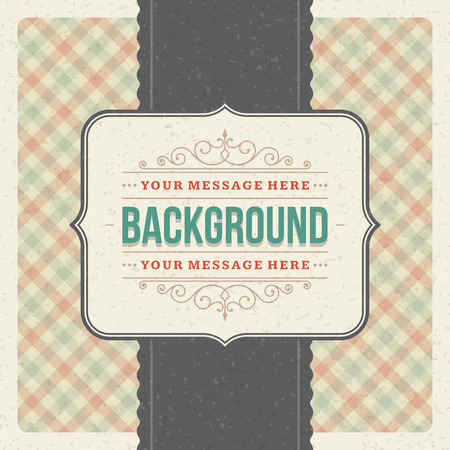 Vintage background design template  Retro card and place for text  のイラスト素材