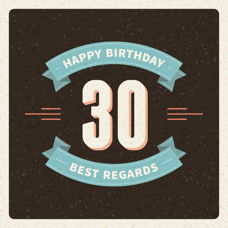 Vintage happy birthday card backgroundのイラスト素材