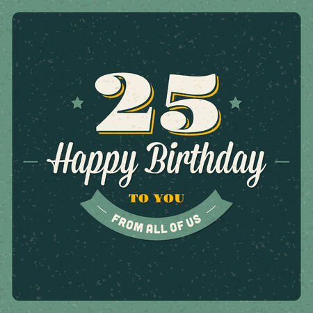 Vintage happy birthday card backgroundのイラスト素材