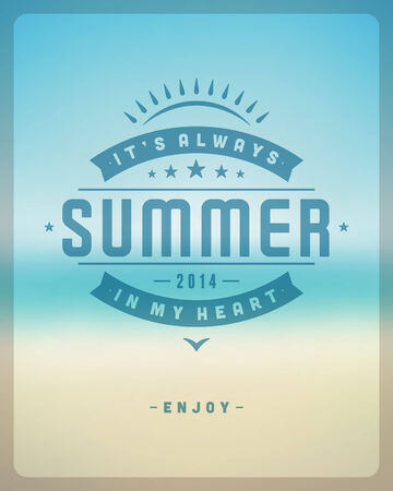 Summer vector typography poster design  Summer holidays message design vector background  のイラスト素材