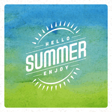 Summer vector typography poster design  Summer holidays message design vector background  