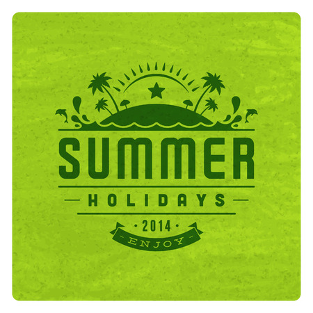 Summer vector typography poster design  Summer holidays message design vector background  のイラスト素材