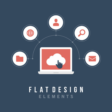 Flat design vector illustration infographic design elements concept  Business and social media design  Design template  のイラスト素材