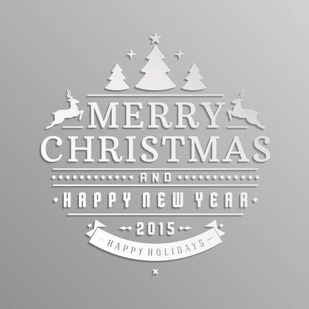 Christmas retro typography and light backgroundのイラスト素材