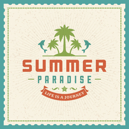 Summer vector typography poster design. Summer holidays message design vector backgroundのイラスト素材