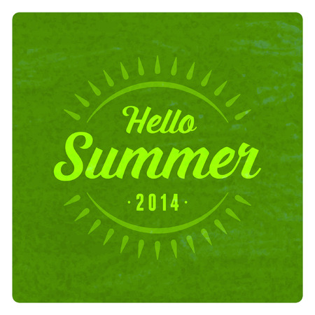Summer vector typography. Summer beach vacation and tropical paradise watercolor vector poster or backgroundのイラスト素材