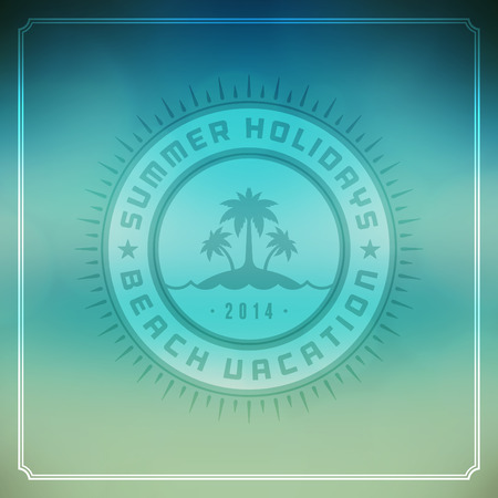 Summer holidays vector background. Summer beach vacation and tropical paradise for your design vector illustrationのイラスト素材