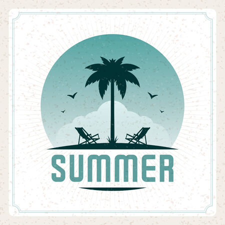 Summer vector typography poster design. Summer holidays message design vector backgroundのイラスト素材