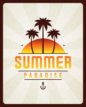 Summer vector typography poster design. Summer holidays message design vector backgroundのイラスト素材