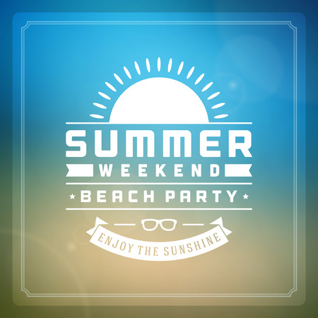 Summer holidays vector background. Summer beach vacation and tropical paradise for your design vector illustrationのイラスト素材