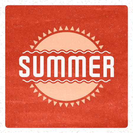 Summer vector typography. Summer beach vacation and tropical paradise watercolor vector poster or backgroundのイラスト素材