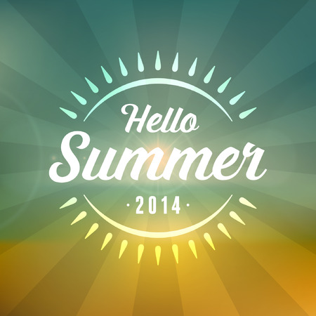 Summer holidays vector background. Summer beach vacation and tropical paradise for your design vector illustrationのイラスト素材