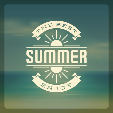 Summer holidays vector background. Summer beach vacation and tropical paradise for your design vector illustrationのイラスト素材