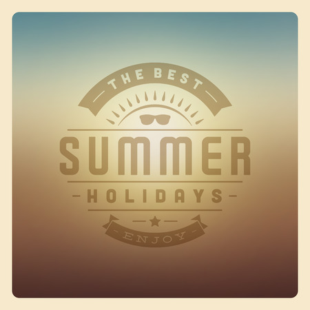 Summer holidays vector background. Summer beach vacation and tropical paradise for your design vector illustrationのイラスト素材