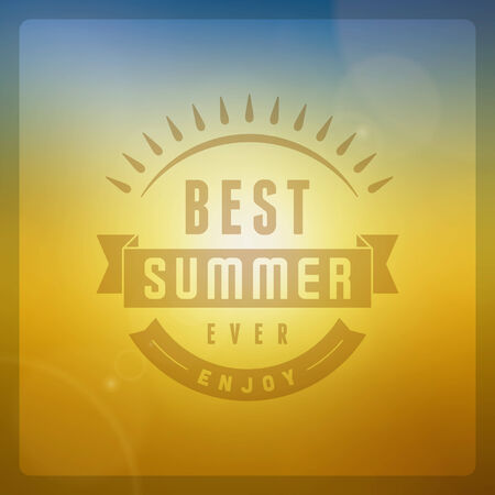 Summer holidays vector background. Summer beach vacation and tropical paradise for your design vector illustrationのイラスト素材