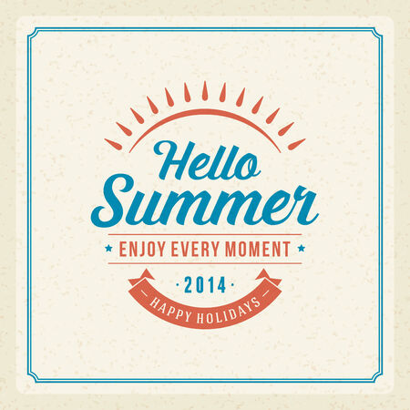 Summer vector typography poster design. Summer holidays message design vector backgroundのイラスト素材