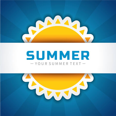 Summer holidays vector background. Summer beach vacation and tropical paradise for your design vector illustrationのイラスト素材