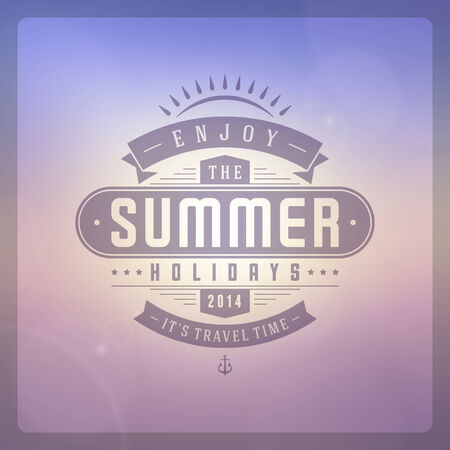 Summer holidays vector background. Summer beach vacation and tropical paradise for your design vector illustrationのイラスト素材