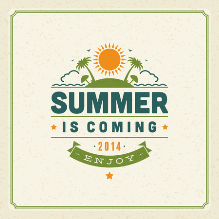 Summer vector typography poster design. Summer holidays message design vector backgroundのイラスト素材