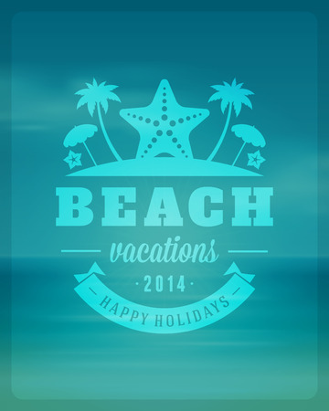 Summer holidays vector background. Summer beach vacation and tropical paradise for your design vector illustrationのイラスト素材