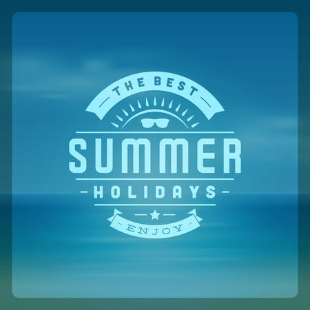 Summer holidays vector background. Summer beach vacation and tropical paradise for your design vector illustrationのイラスト素材