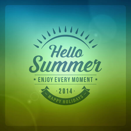 Summer holidays vector background. Summer beach vacation and tropical paradise for your design vector illustrationのイラスト素材