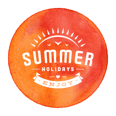 Summer typographyのイラスト素材