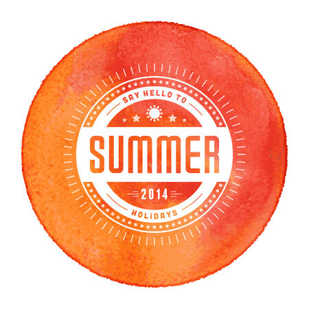 Summer typographyのイラスト素材