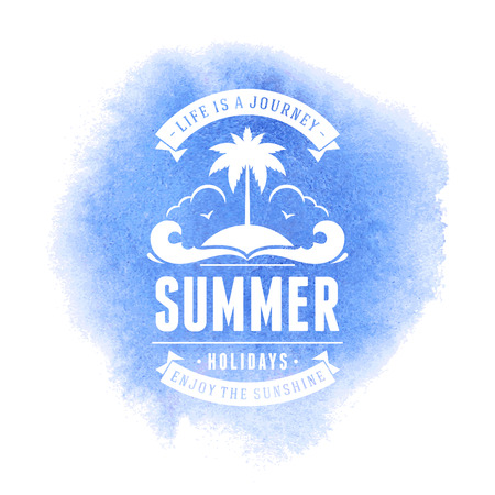 Summer holidays typographyのイラスト素材