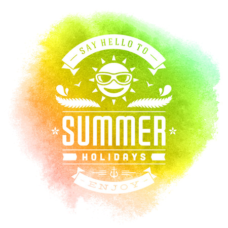 Summer holidays typographyのイラスト素材