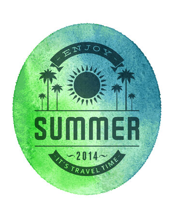 Summer typographyのイラスト素材