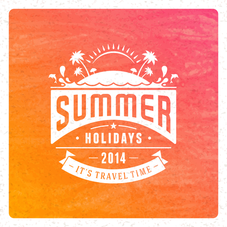 Summer typographyのイラスト素材