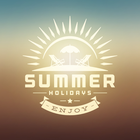 Summer holidays background illustrationのイラスト素材