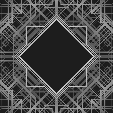 Art deco style geometric pattern, gold vector vintage background, 1920 styleのイラスト素材